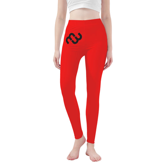 Money Bushae D48 Red Yoga Leggings