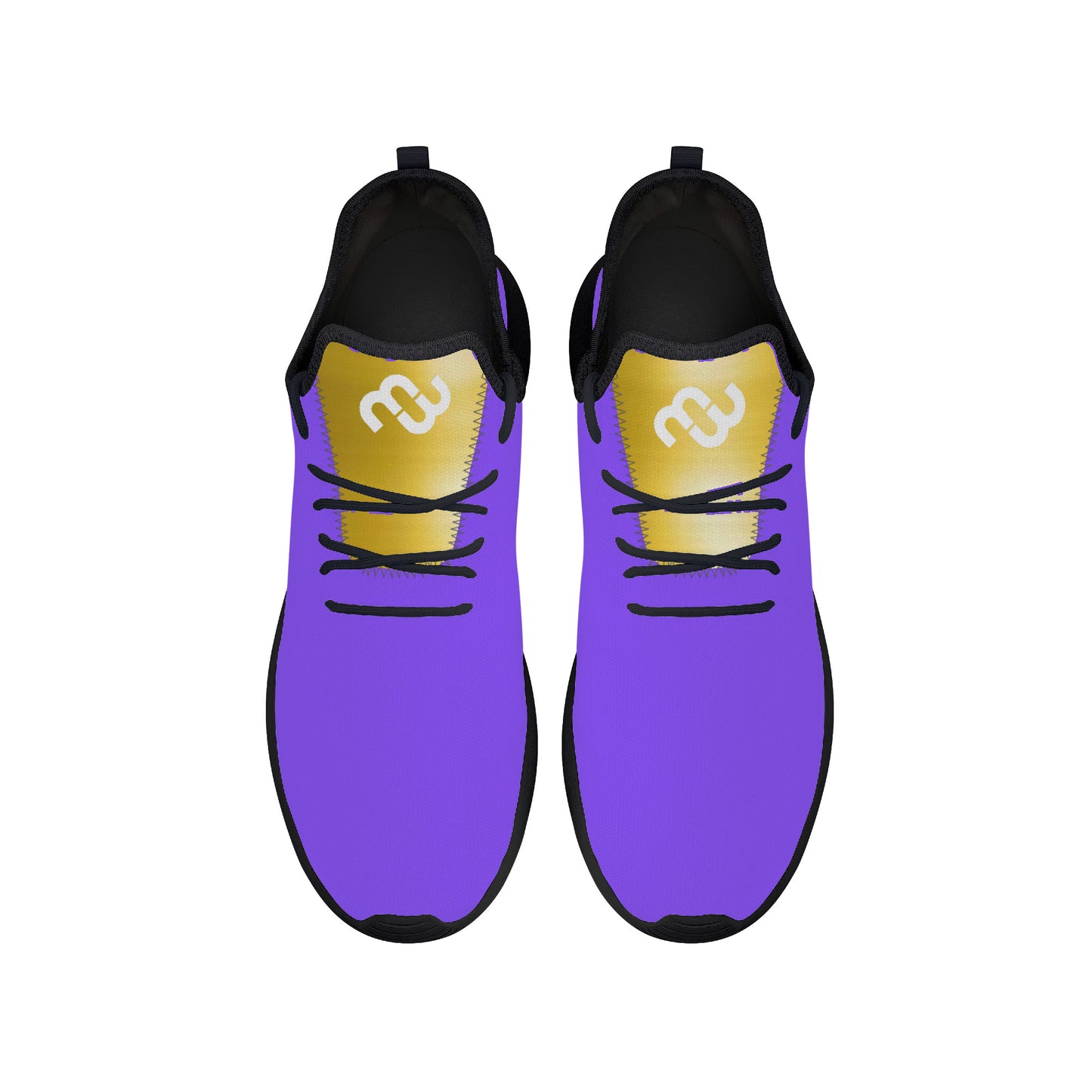 Money Bushae SF_F39 Lightweight Mesh Knit Sneaker - Black Purple Gold