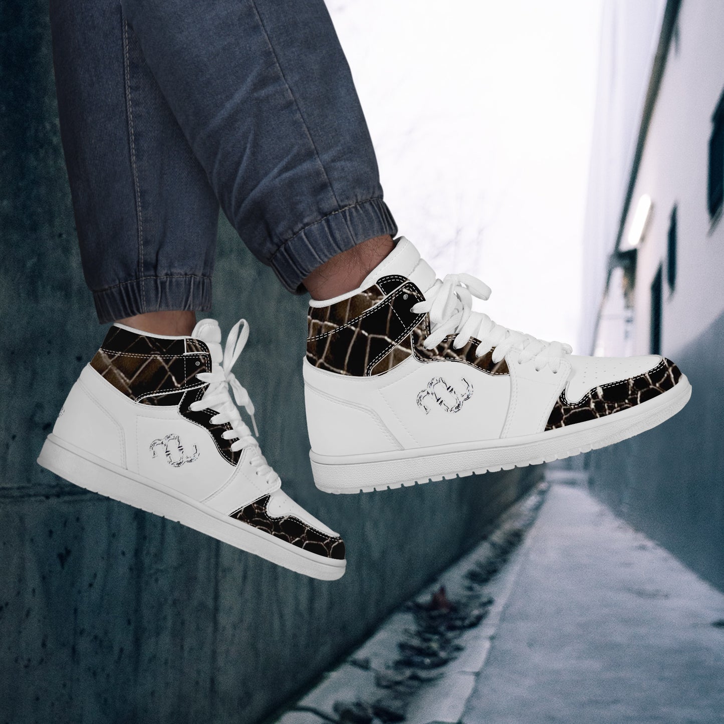 Money Bushae D17 High Top Synthetic Leather Sneaker