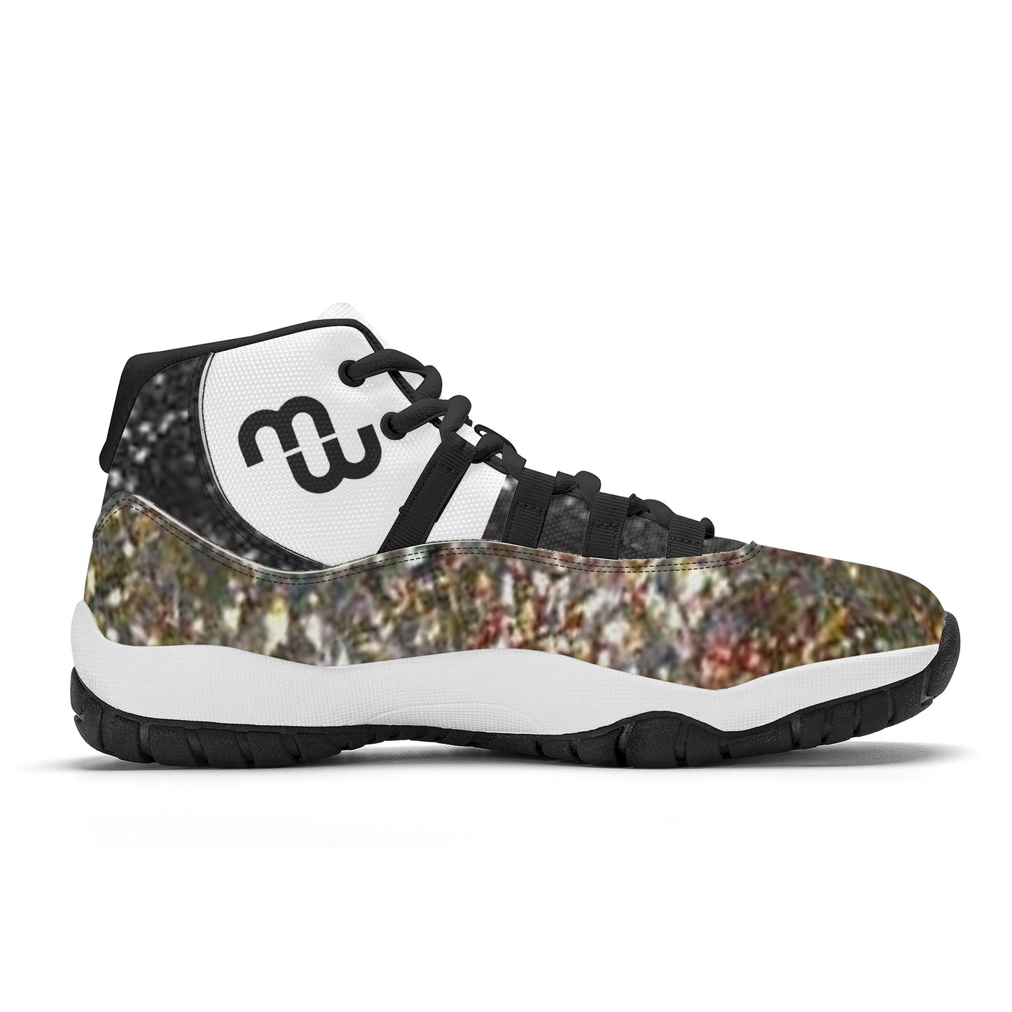 Money Bushae SF_S38 High Top Air Retro Sneakers - Black