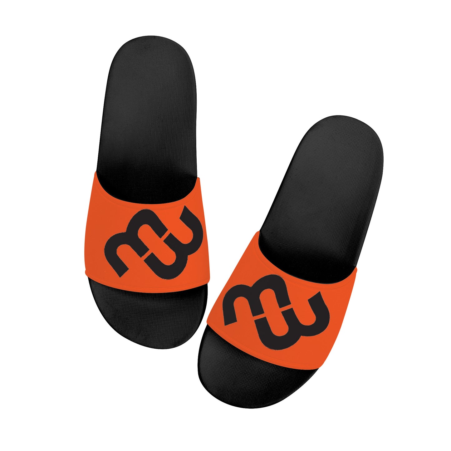 Money Bushae D30 Slide Sandals - Black and Orange