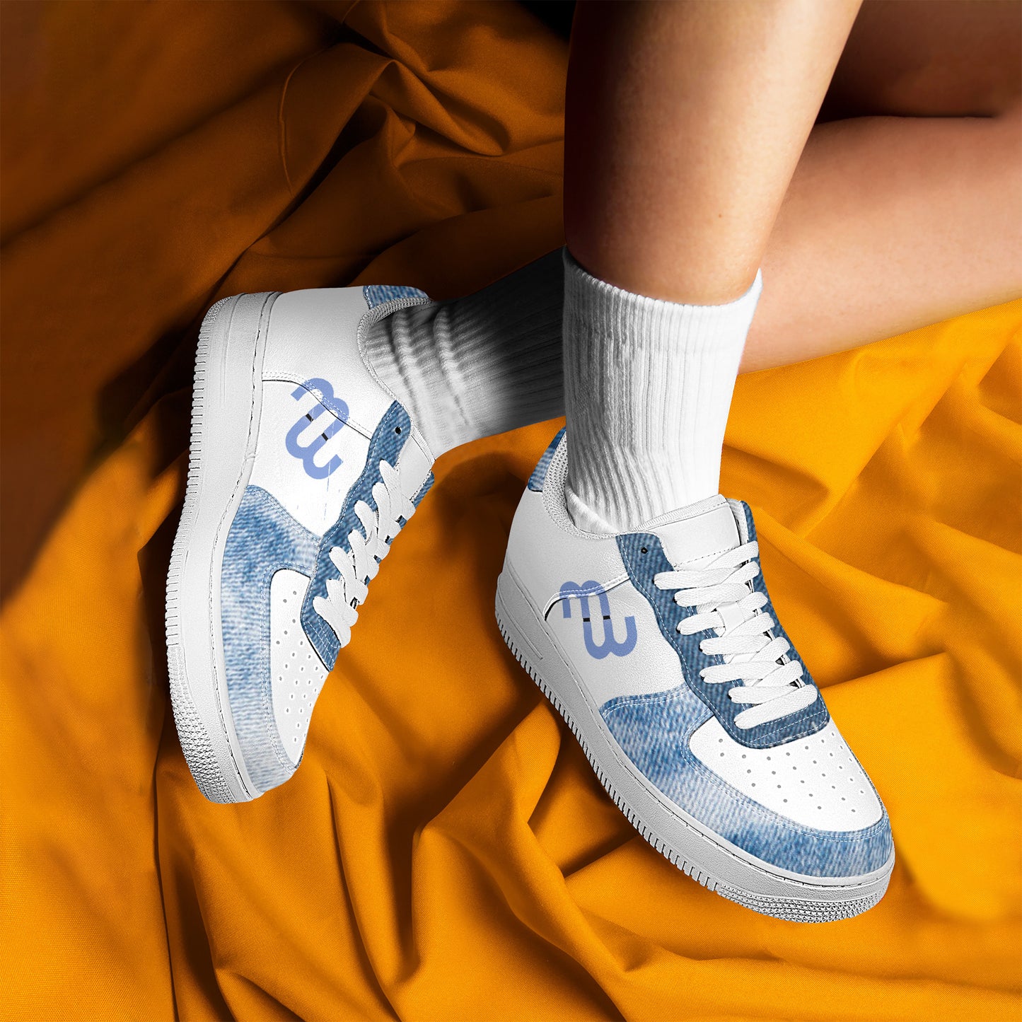 Money Bushae Denim SF_F8 Low Top Unisex Sneaker