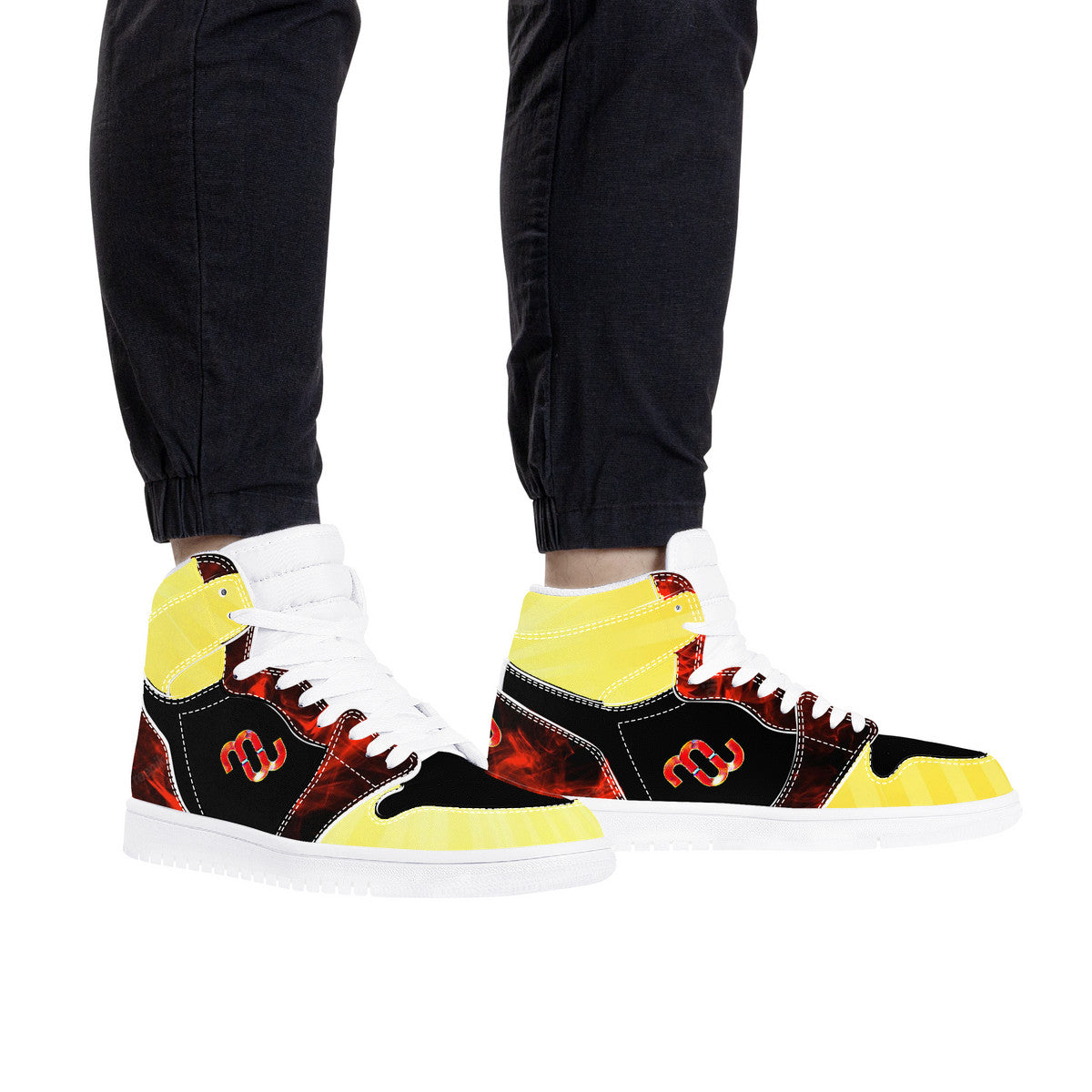 Money Bushae D17 High Top Synthetic Leather Sneaker