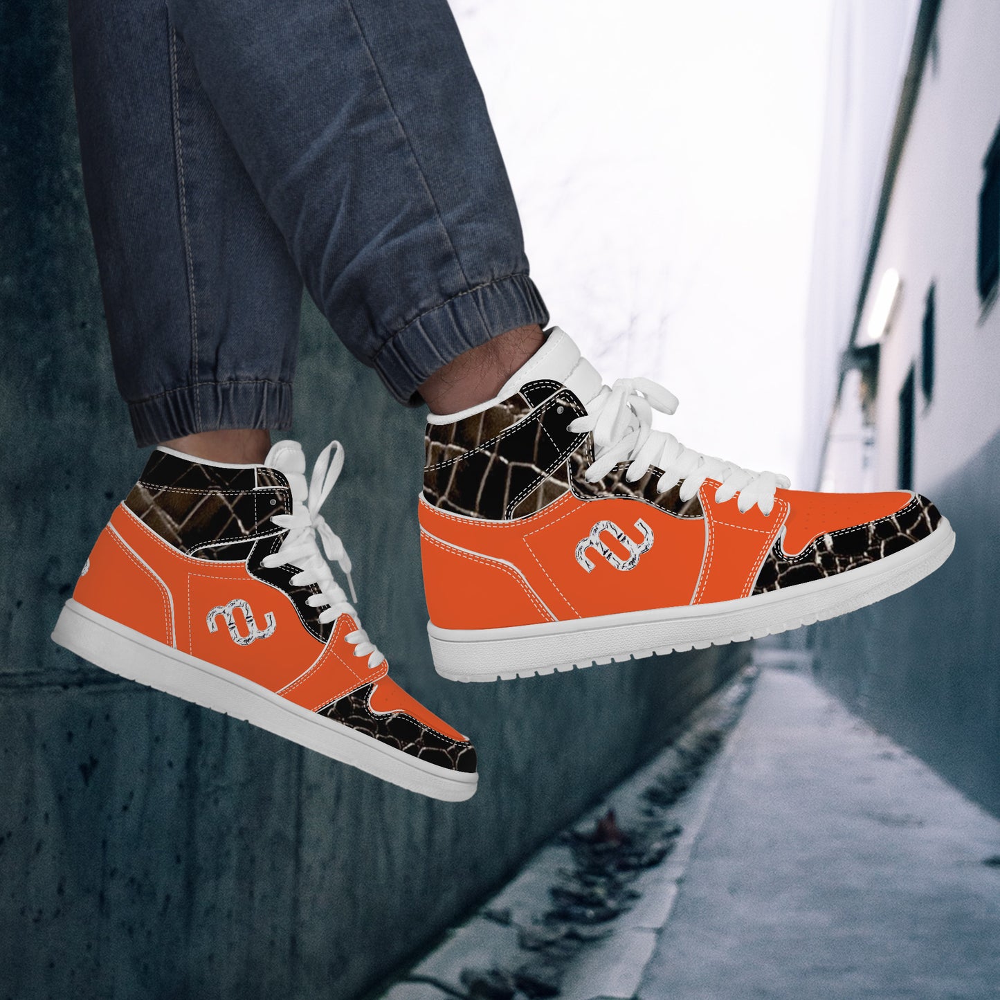 Money Bushae D17 High Top Synthetic Leather Sneaker