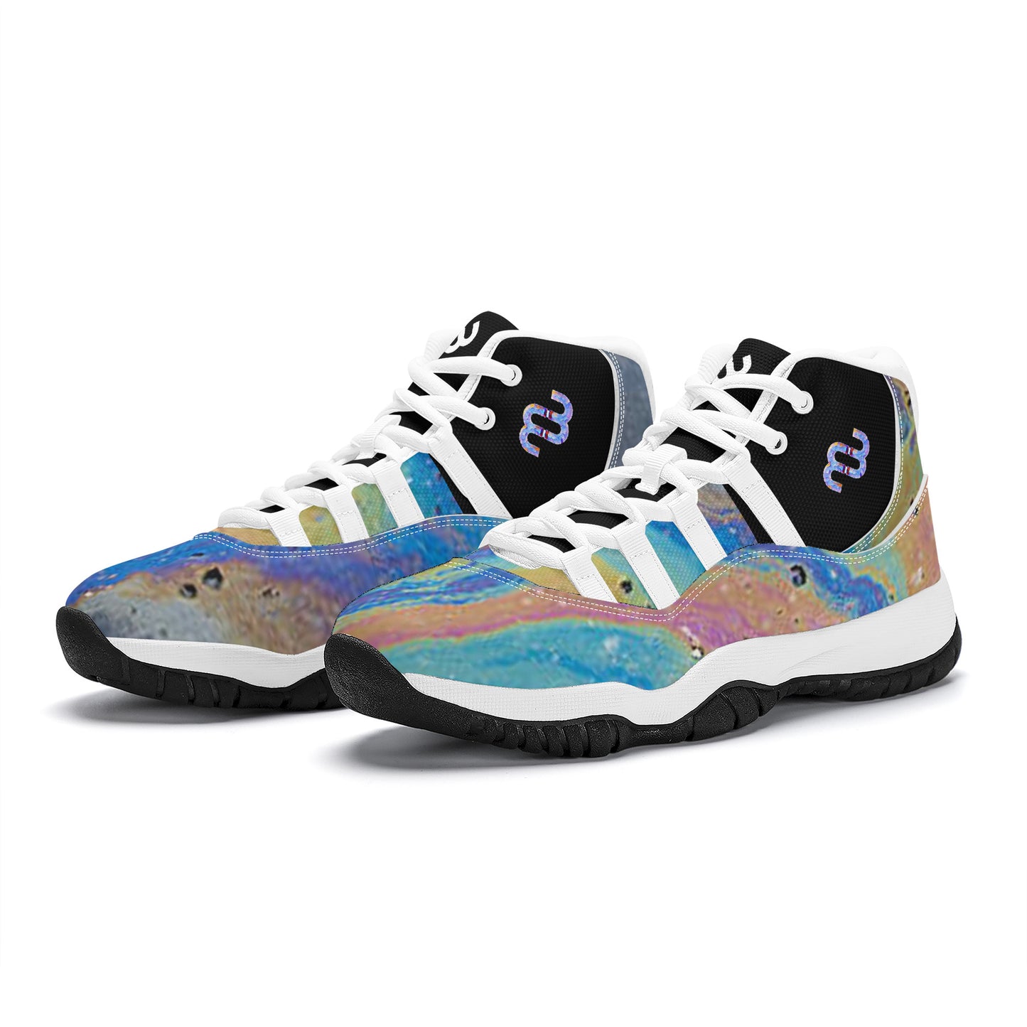 MB Sherbert SF_S38 High Top Air Retro Sneakers - White